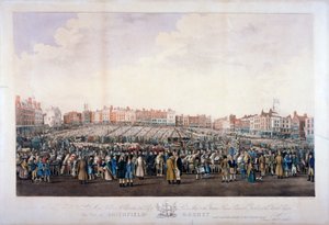 Smithfield Market, West Smithfield, City of London, c1825. od Nathaniel Whittock