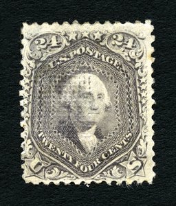 24c Washington F Grill singl, 1867.