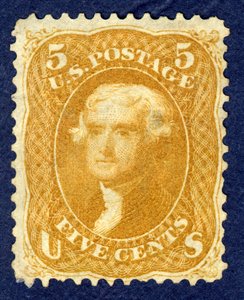 5c Jefferson svobodný, 1861. od National Bank Note Company