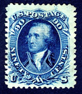 90c Washington F Grill singl, 1867-1868. od National Bank Note Company