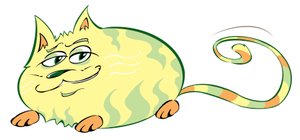 Curvy Cat - karikatura od Neale Osborne