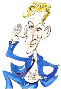 Danny Kaye - barevná karikatura od Neale Osborne