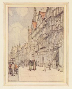 Staple Inn (barevná litografie)