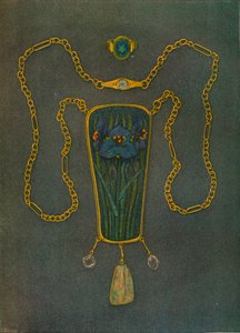 Náhrdelník ze zlata, smaltu a drahých kamenů, c1901 od Nelson Ethelred Dawson