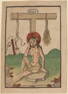 Kristus jako muž bolesti od Netherlandish 15th Century