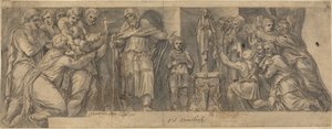 Scéna z dávné historie od Netherlandish 16th Century after Polidoro da Caravaggio