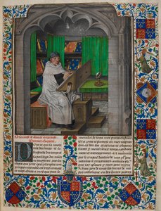 Královská 14 E.I f.3 Vincent de Beauvais čte u svého stolu, z 