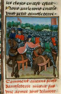 Royal 18 E.II fol.411v Rebellion against Henry IV (1367-1413) from Book IV of 
