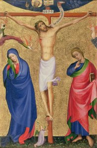 Ukřižování, ze skládacího oltářního obrazu, cca 1400 (tempera a plátkové zlato na panelu) od Netherlandish School