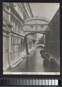 Most vzdechů te Venetië Benátky - Most vzdechů (název na objektu) od Neue Photographische Gesellschaft