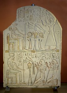 Umění Egypt Stele de Penboui a Toueris a Isis Hathor (malovaný vápenec, nová říše od New Kingdom Egyptian