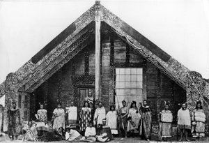 Maori Runanga nebo Dům setkávání, c.1863-80