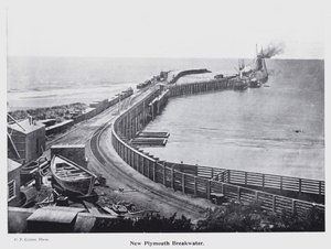 New Plymouth, Nový Zéland: New Plymouth Breakwater (černobílá fotografie) od New Zealand Photographer