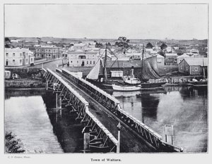 New Plymouth, Nový Zéland: Město Waitara (černobílá fotografie) od New Zealand Photographer