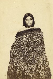 Mina Makata, Half Cast Maorie, cca 1865 (tisk alba a wc)