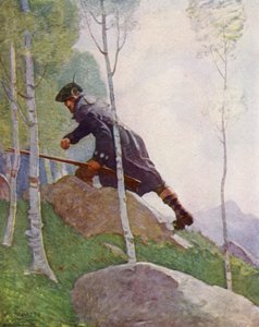 Ilustrace k filmu Uneseni od Roberta Louise Stevensona (barevné lito) od Newell Convers (after) Wyeth