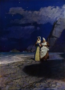 Ilustrace pro Westward Ho! Charles Kingsley (barevné lito)