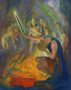 Odysseus v zemi mrtvých od Newell Convers Wyeth