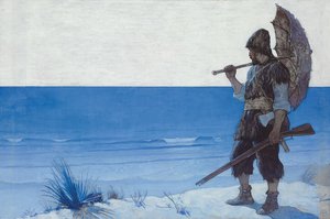 Robinson Crusoe: Předsádka od Newell Convers Wyeth