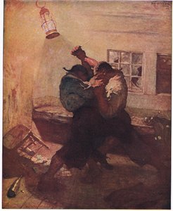 Boj v jeskyni: Ukázal mi ruce a jeho společníka spojené ve smrtícím zápase od Newell Convers Wyeth