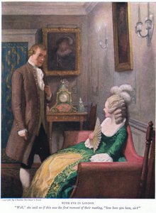 S Evou v Londýně! No, řekla, jako by to byl první okamžik jejich setkání, jak se máte, pane?, 1928 od Newell Convers Wyeth