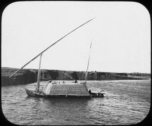 Naložený dahabiyeh, Egypt, c1890 od Newton and Co