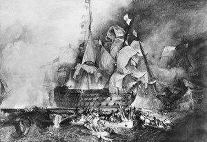 HMS Victory, britská válečná loď, c1805 od Newton and Co
