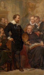 Peter Paul Rubens ve svém ateliéru (olej)