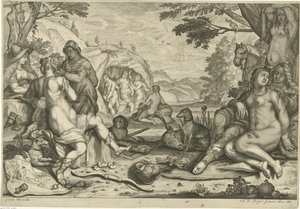 Diana v Callisto od Nicaise de Ruyter