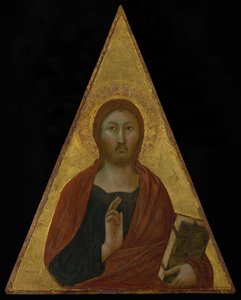 Christ Blessing, cca 1340 (tempera a zlatý list na panelu) od Niccolò di Segna
