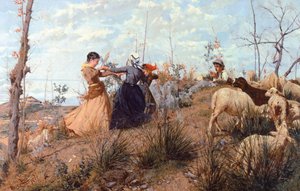 Ring-around-the-rosey, Niccolo Cannicci (1846-1906).