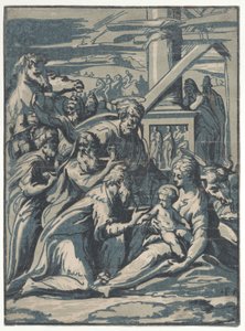 Klanění tří králů, 1540-50., 1540-50. od Niccolo Vicentino