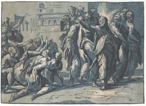 Kristus uzdravující malomocné, 1540-50., 1540-50. od Niccolo Vicentino