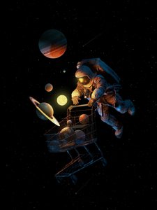 Nákupy astronautů ve vesmíru od Nicebleed