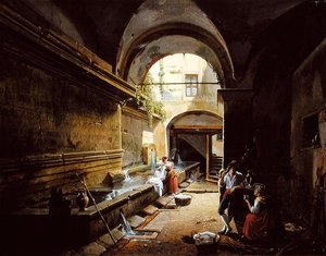 The Friary Wash House (olej na plátně) (pár viz 228124) od Nicholas Ambroise Chatelin