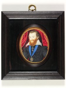 Ludovick Stuart, druhý vévoda z Lennoxu a Richmondu (smalt) od Nicholas (after) Hilliard