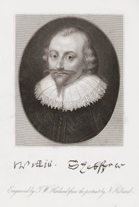 William Shakespeare. Portrét od Hilliarda. od Nicholas (after) Hilliard