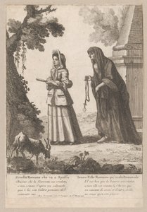 Mladá římská dívka na procházce, 1648-1700., 1648-1700. od Nicholas Boucquet