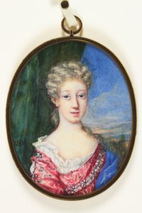 Lady Henrietta Cavendish Harley, poté hraběnka z Oxfordu (smalt)