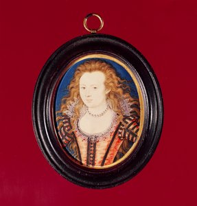 Alžběta Česká, manželka kurfiřta Palatina Fridricha V., dcera Jakuba I od Nicholas Hilliard