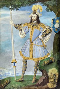 Portrét George Clifforda, třetího hraběte z Cumberlandu (1558-1605), mořeplavce. Akvarelová miniatura na pergamenu od Nicholase Hilliarda (1547-1618), asi 1590 od Nicholas Hilliard