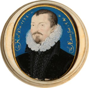Portrét sira Thomase Bodleyho 1545-1613, 1598 od Nicholas Hilliard