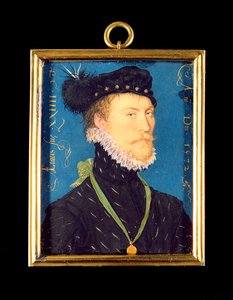 Portrét neznámého muže, 24 let, 1572 (wc na pergamenu) od Nicholas Hilliard