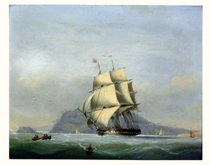H.M.S. Pique pod plachtou