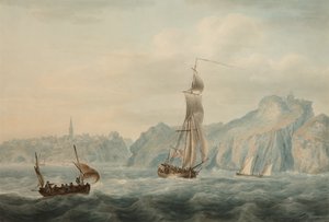 Port of Tenby (akvarel na papíře) od Nicholas Pocock