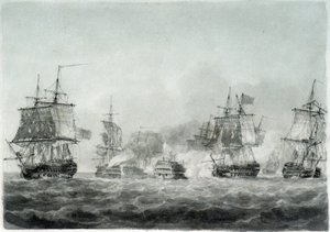 Bitva u Camperdownu (Severní moře) od Nicholas Pocock