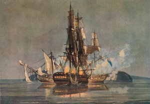 Poslední francouzsko-britská akce fregaty, c1815