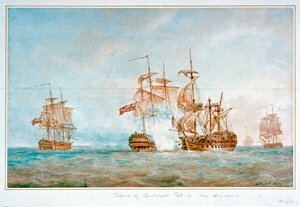 Zajetí lodi Guillaume Tell, 31. března 1800 od Nicholas Pocock