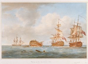 Zajetí lodi Guillaume Tell, 31. března 1800 od Nicholas Pocock