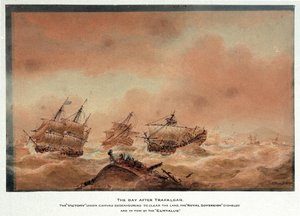 Den po bitvě u Trafalgaru od Nicholas Pocock